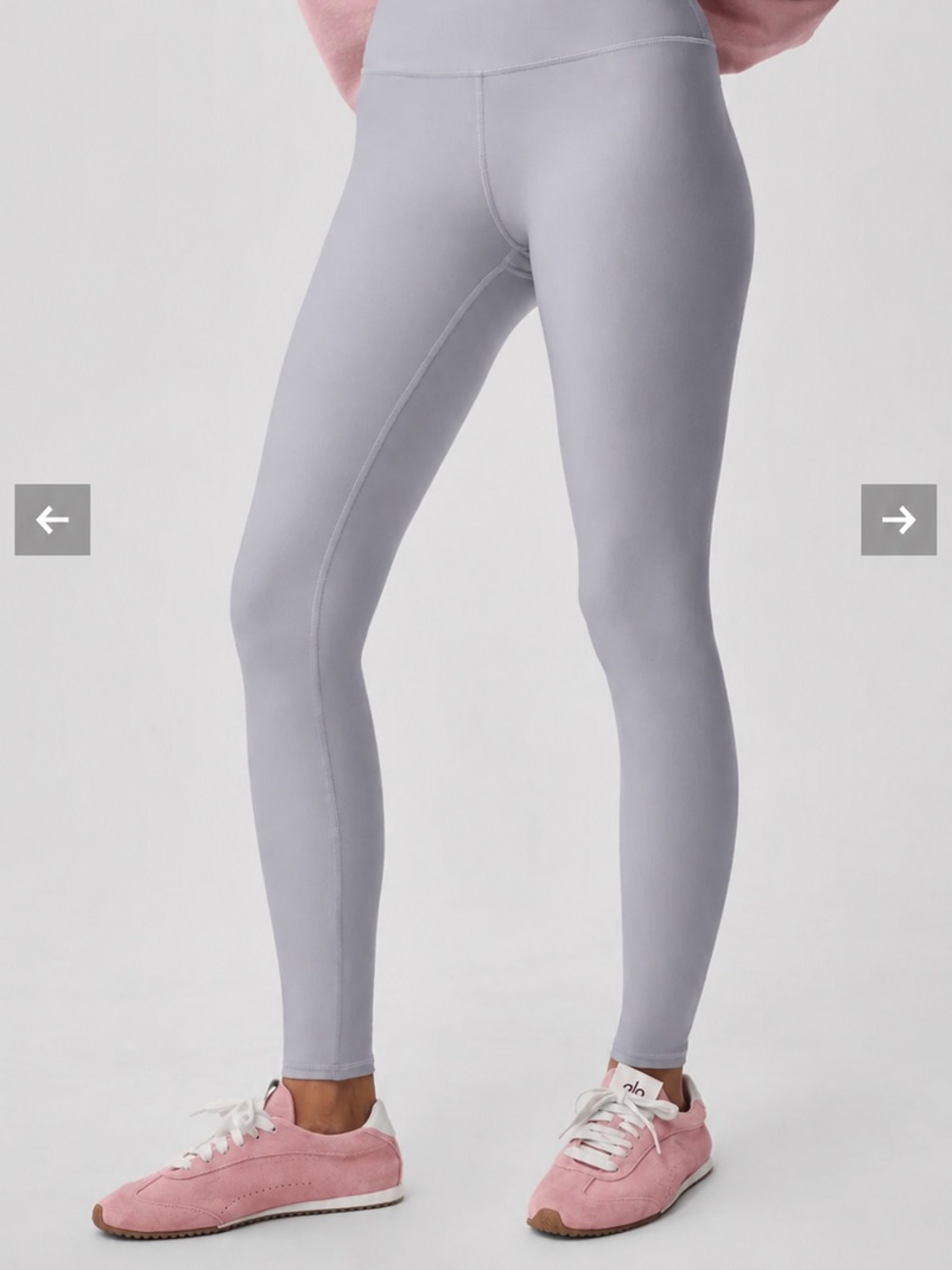 ALO Yoga High-Rise Leggings in Light Gray